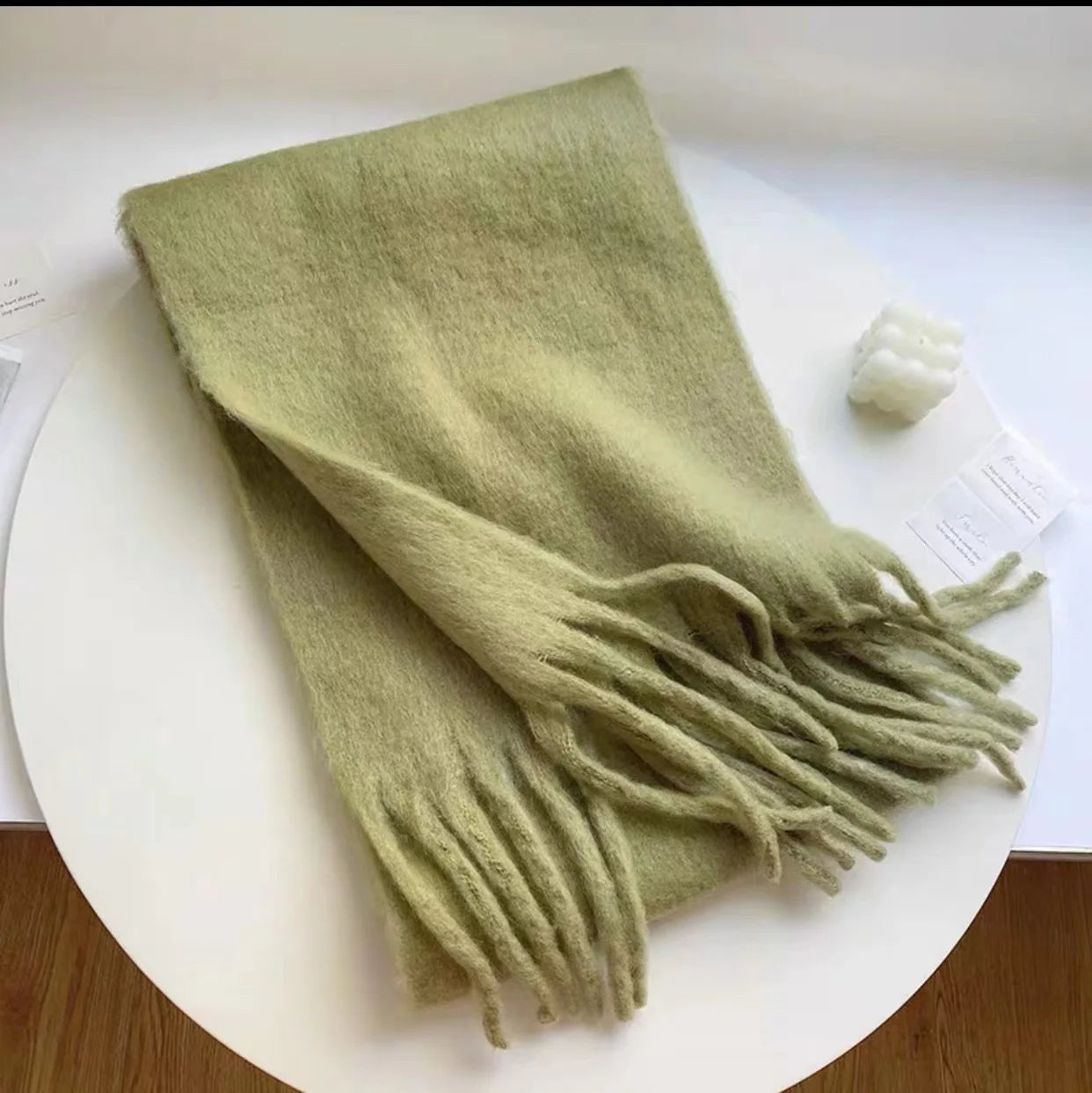 2025 Women Scarf Winter Warm Thick Shawl Wraps Fashion Solid Color Pashmina Scarves Long Tassel Hijab Stoles Bufanda Cashmere