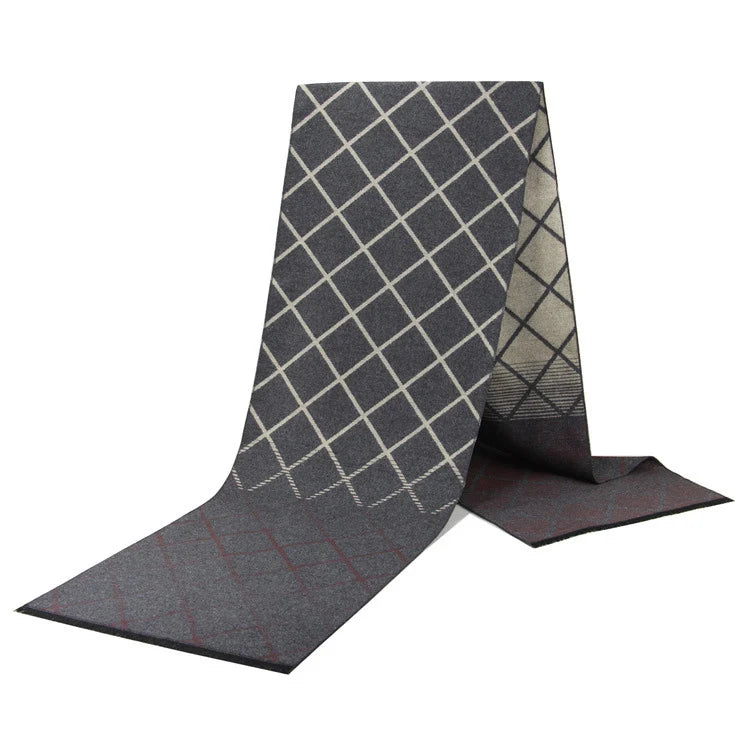 Men Scarf For Man Winter Copy Cashmere Shawl Luxury Brand Scarf Soft Keep Warm Outdoor Grey Knit Neckerchief Men Shawl Wrap Gift