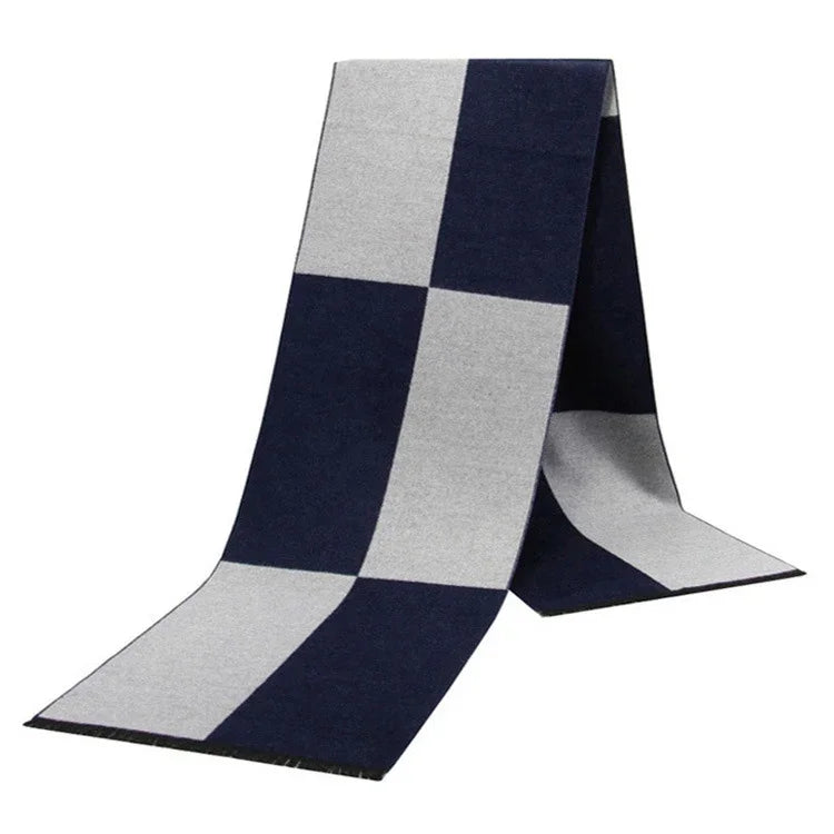 Luxury Scarf Man Winter Warm Wool Scarf For Men Cashmere Scarves Casual Plaid Male Long Pashmina Outdoor Shawls Man Muffler Gift
