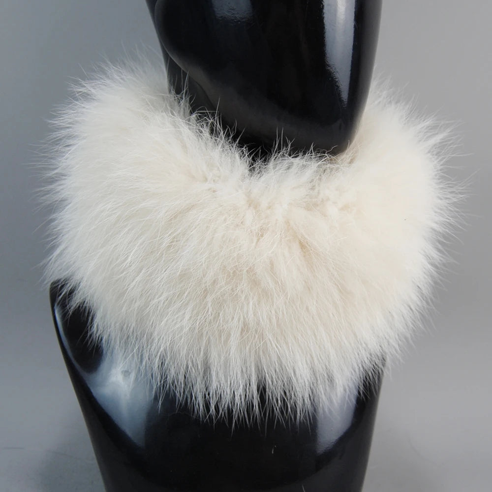 2025 Real Fox Fur Scarf Fur Headband Women Winter Ring Fox Fur Scarves Luxury Neck Warmer Good Elastic 100% Natural Fur Mufflers