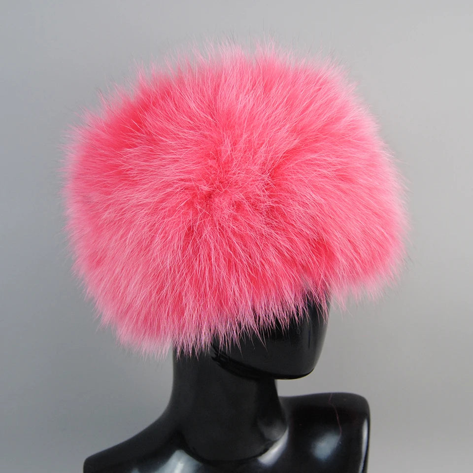 2025 Real Fox Fur Scarf Fur Headband Women Winter Ring Fox Fur Scarves Luxury Neck Warmer Good Elastic 100% Natural Fur Mufflers