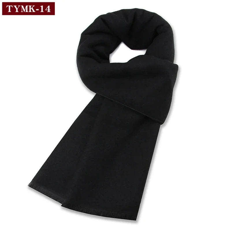 Luxury Scarf Man Winter Warm Wool Scarf For Men Cashmere Scarves Casual Plaid Male Long Pashmina Outdoor Shawls Man Muffler Gift