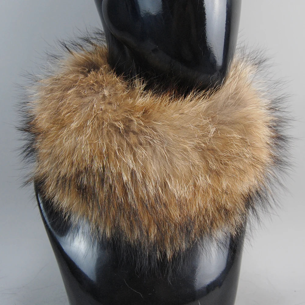 2025 Real Fox Fur Scarf Fur Headband Women Winter Ring Fox Fur Scarves Luxury Neck Warmer Good Elastic 100% Natural Fur Mufflers