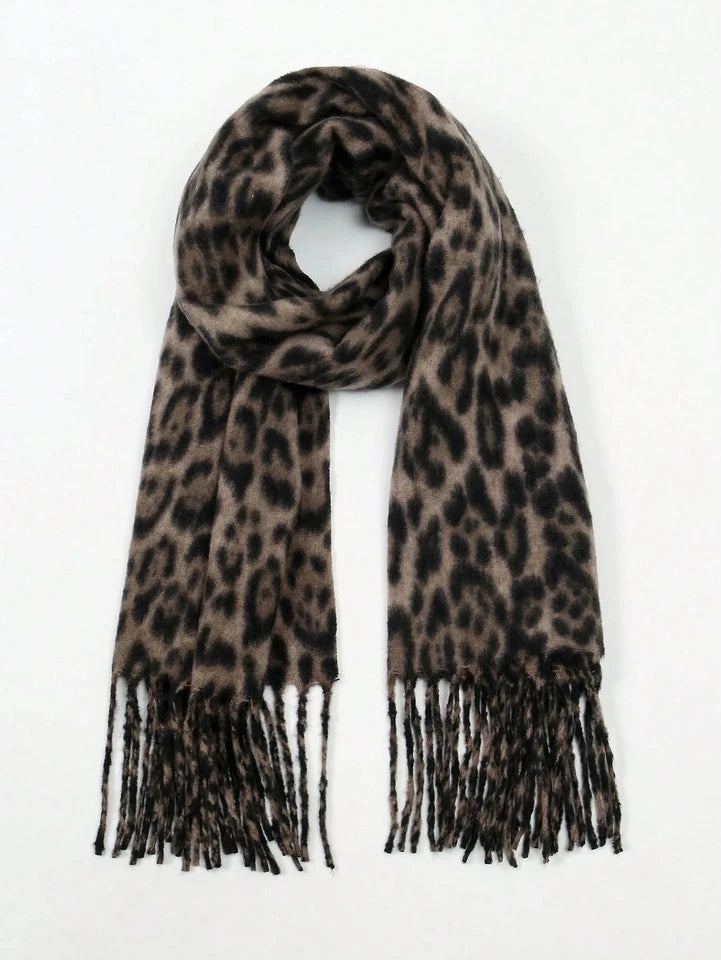 Winter Travel Warm Cashmere Shawl Scarf Fashion Women Luxury Leopard Print Pashmina Blanket Wraps Female Poncho Bufanda