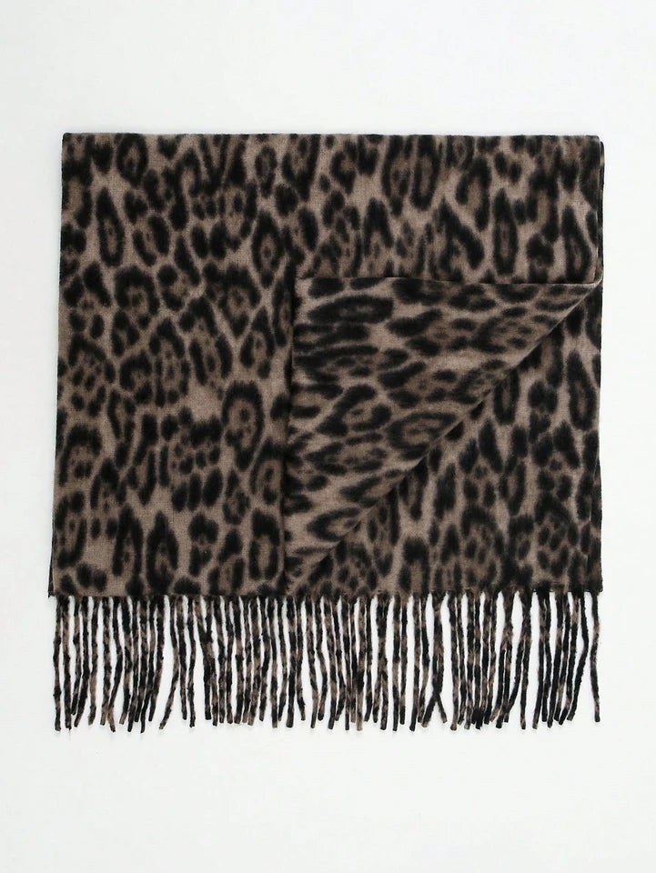 Winter Travel Warm Cashmere Shawl Scarf Fashion Women Luxury Leopard Print Pashmina Blanket Wraps Female Poncho Bufanda
