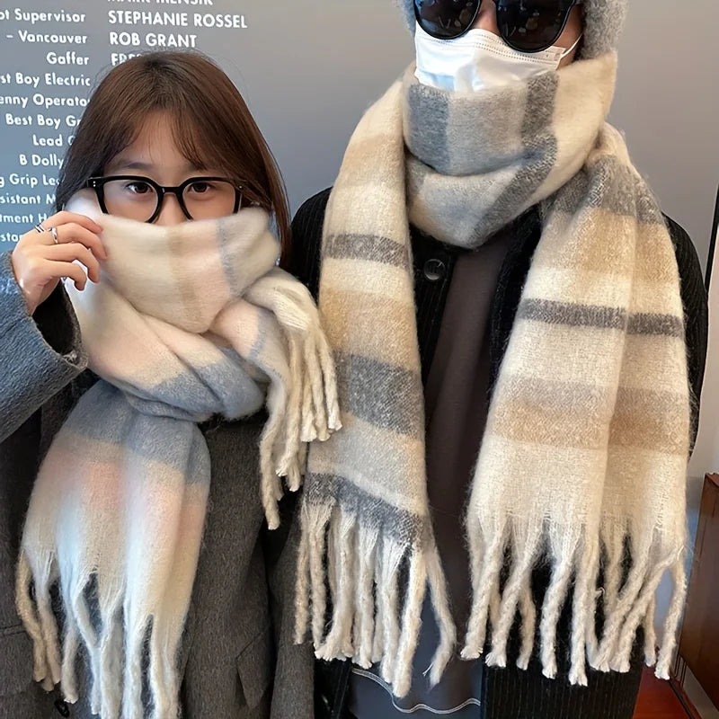Couple's scarves - Soft and thick scarves, new winter large scarves, warm and windproof scarves and large shawls