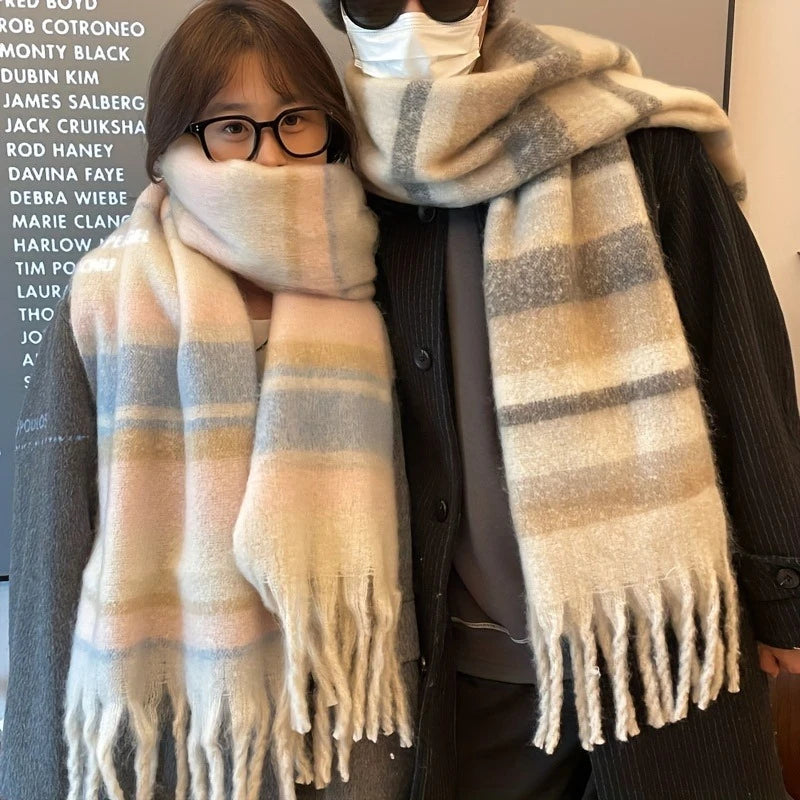 Couple's scarves - Soft and thick scarves, new winter large scarves, warm and windproof scarves and large shawls