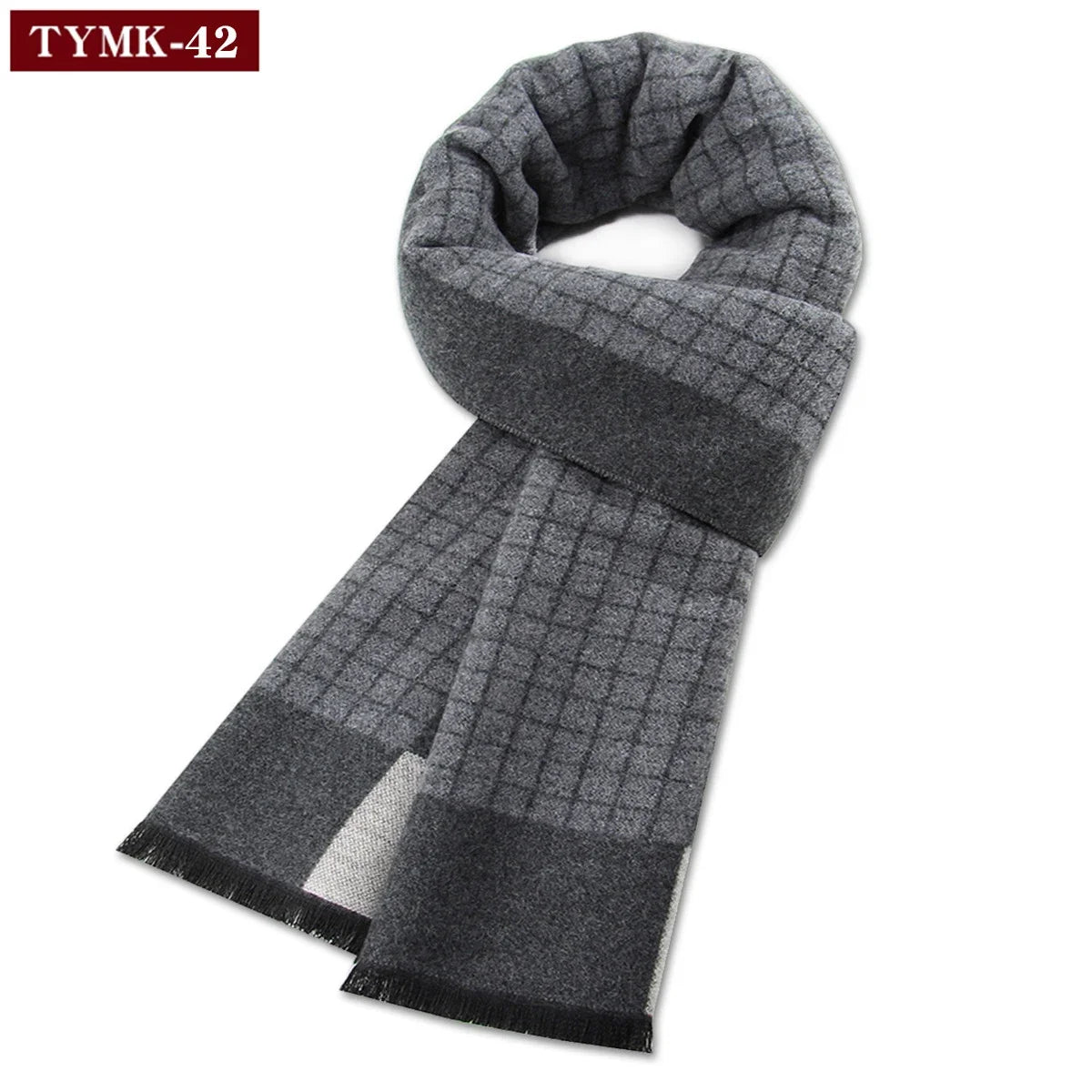 Luxury Scarf Man Winter Warm Wool Scarf For Men Cashmere Scarves Casual Plaid Male Long Pashmina Outdoor Shawls Man Muffler Gift