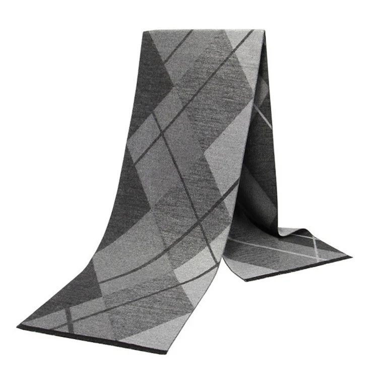 Men Scarf For Man Winter Copy Cashmere Shawl Luxury Brand Scarf Soft Keep Warm Outdoor Grey Knit Neckerchief Men Shawl Wrap Gift