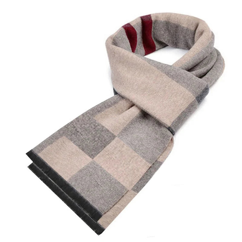 Men Scarf For Man Winter Copy Cashmere Shawl Luxury Brand Scarf Soft Keep Warm Outdoor Grey Knit Neckerchief Men Shawl Wrap Gift
