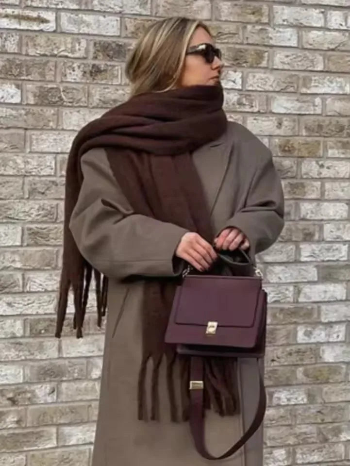 Winter Scarf for Women Cashmere Warm Solid Pashmina Blanket Wraps Female Thick Soft Bufanda Big Tassel Shawl Long Poncho Echarpe