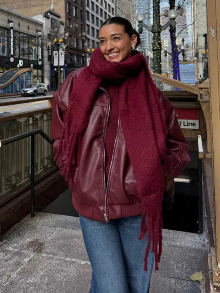 2025 Women Scarf Winter Warm Thick Shawl Wraps Fashion Solid Color Pashmina Scarves Long Tassel Hijab Stoles Bufanda Cashmere