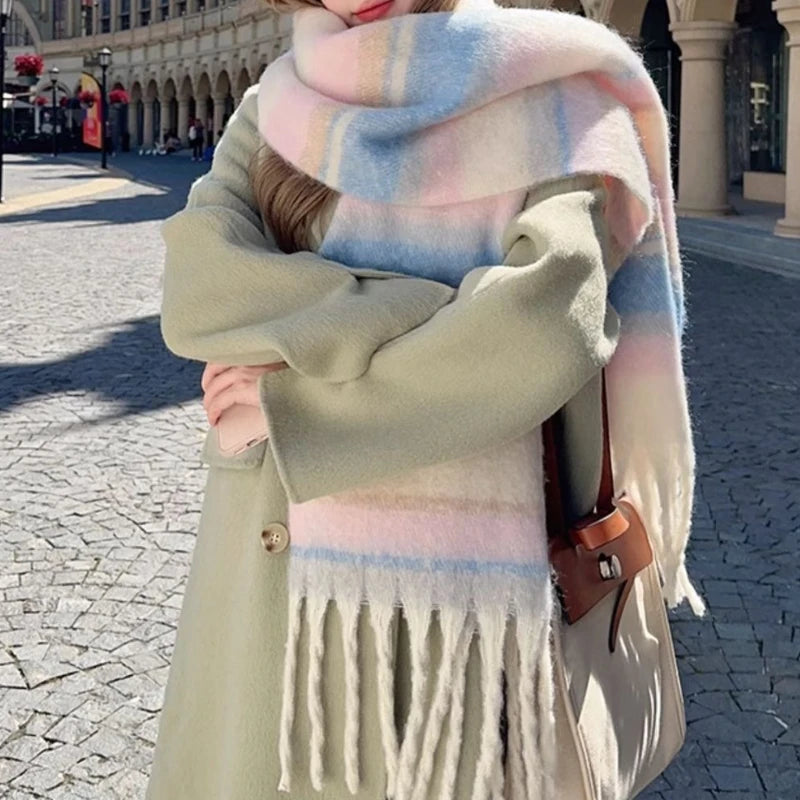 Couple's scarves - Soft and thick scarves, new winter large scarves, warm and windproof scarves and large shawls