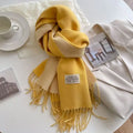 Fashion Solid Cashmere Warm Scarf New Design Pashmina Winter Double Side Diffrent Color Shawl Wraps Bufanda with Tassel Blanket