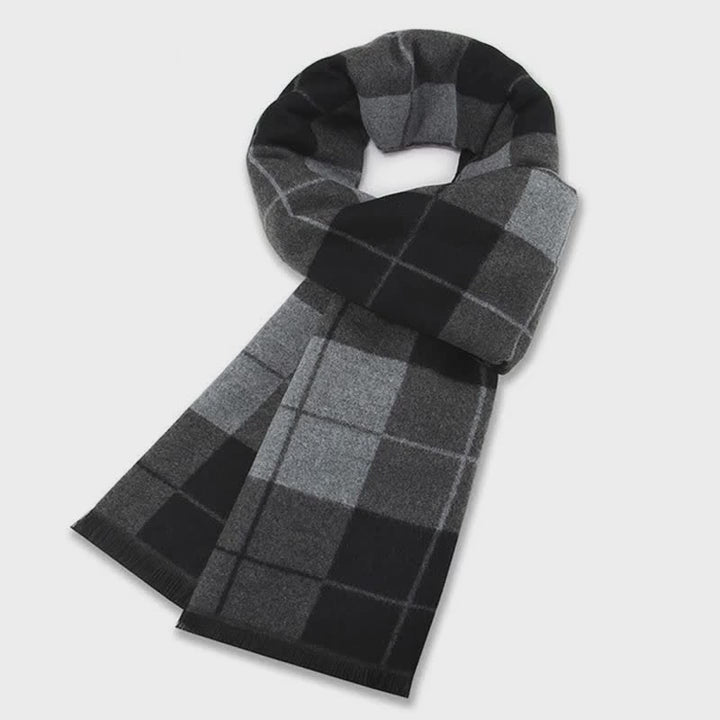 Plaid Scarf Man Black Winter Warm Wool Scarf For Men Cashmere Scarves Casual Male Long Pashmina Outdoor Shawls Man Muffler Gift