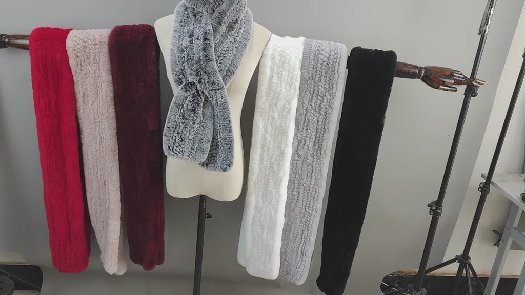 Women's Thick Warm Winter Fashion Brand Fur Muffler Real Fur Scarf High Quality Luxury Big Long Natural Rex Rabbit Fur Scarves